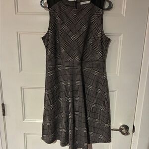 Ricki's Plaid Dress with faux leather shoulders